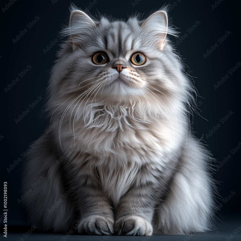 Fototapeta premium Fluffy Persian Cat Sitting
