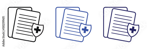 Medical insurance icon set. health insurance icon on white background .Vector Illustration.