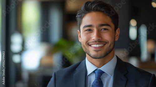 Portrait of a businessman smiling, Ai