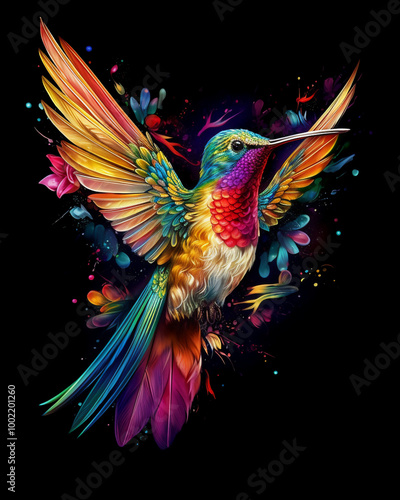 Gift a friend a multicolor hummingbird with a delightful Natural Habitat Decor