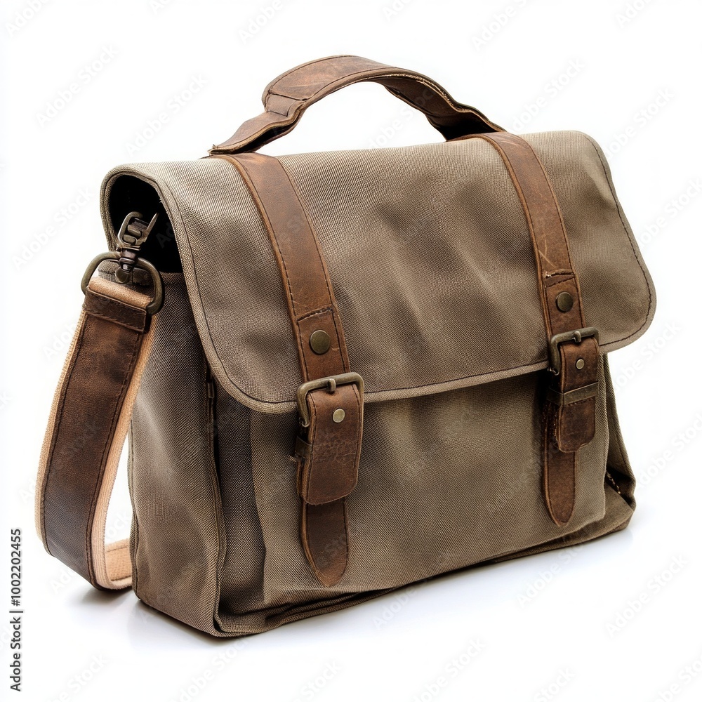 Naklejka premium Messenger Bag isolated on white background