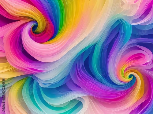 Wallpaper Mural An abstract digital painting of flowing layers that resemble waves Torontodigital.ca