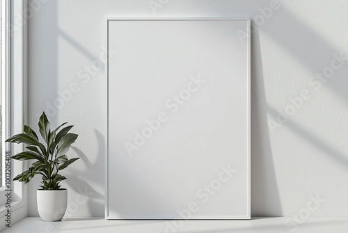 Wallpaper Mural A3 Poster Mockup on White Background created with Generative AI Torontodigital.ca