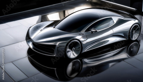 Abstract Chrome Effect Design