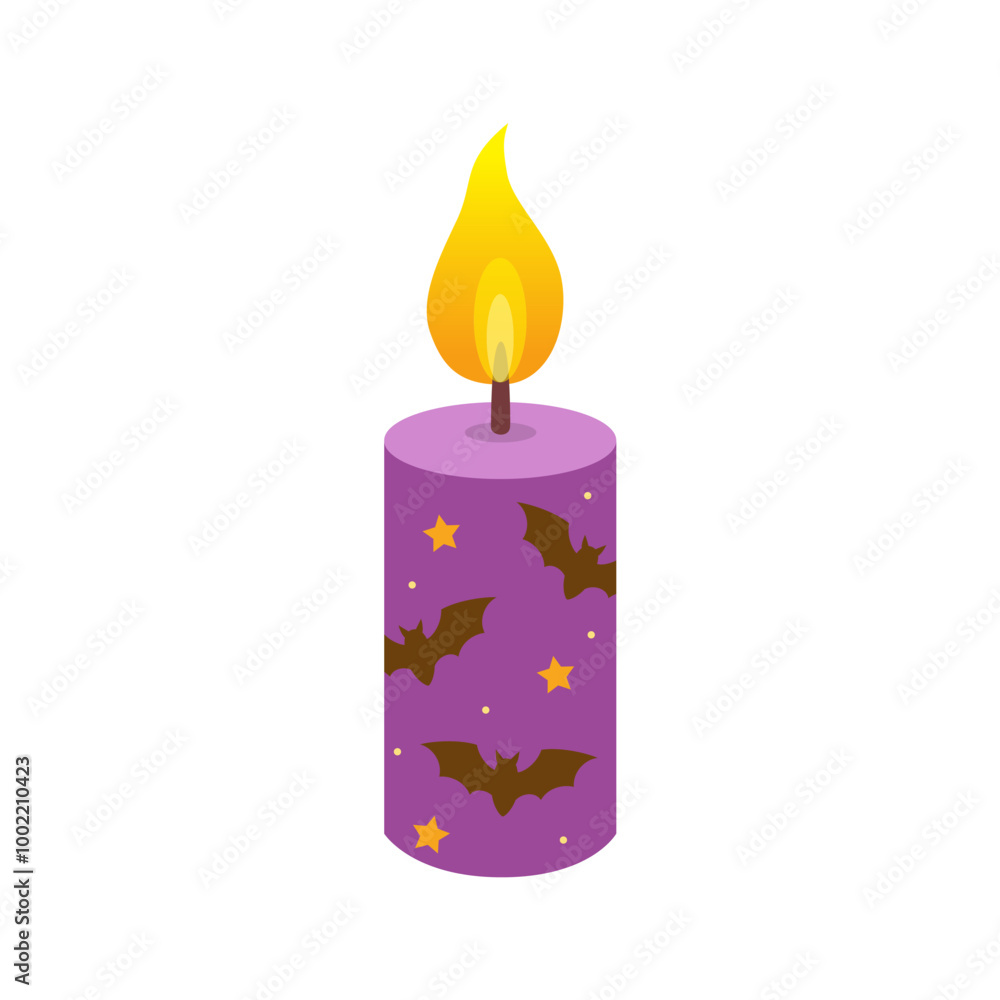 Halloween decoration candle isolated on white background. Halloween decoration candle isolated on white background.