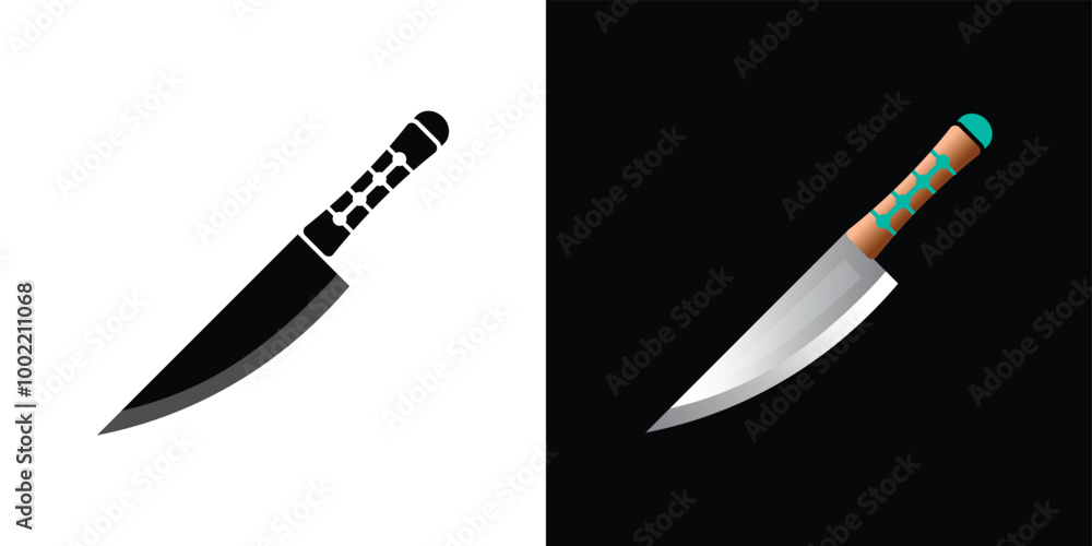 Kitchen Knife Icon Set for Cooking, Food, and Culinary Designs vector illustration Kitchen Knife Icon Set for Cooking, Food, and Culinary Designs vector illustration