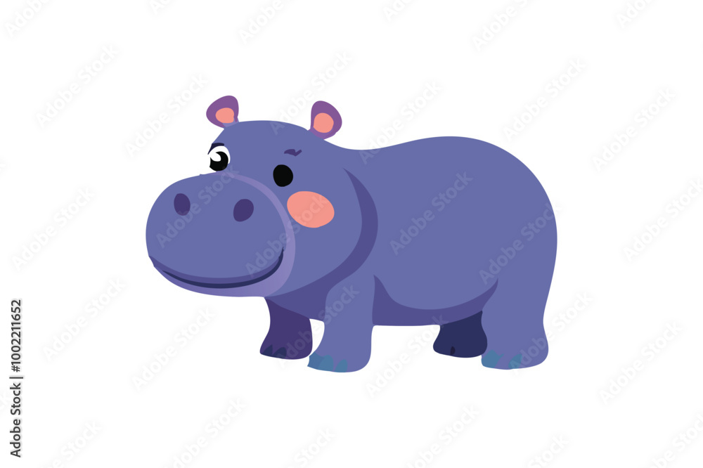 Cute Rhinoceros vector art illustration Cute Rhinoceros vector art illustration