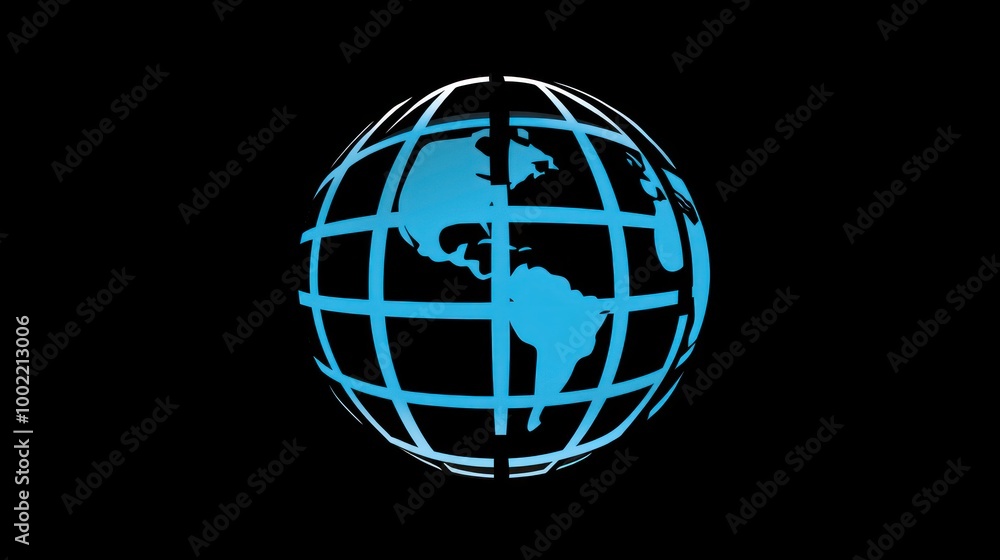 A stylized worldwide globe icon designed for a corporate logo, symbolizing international presence. A stylized worldwide globe icon designed for a corporate logo, symbolizing international presence.