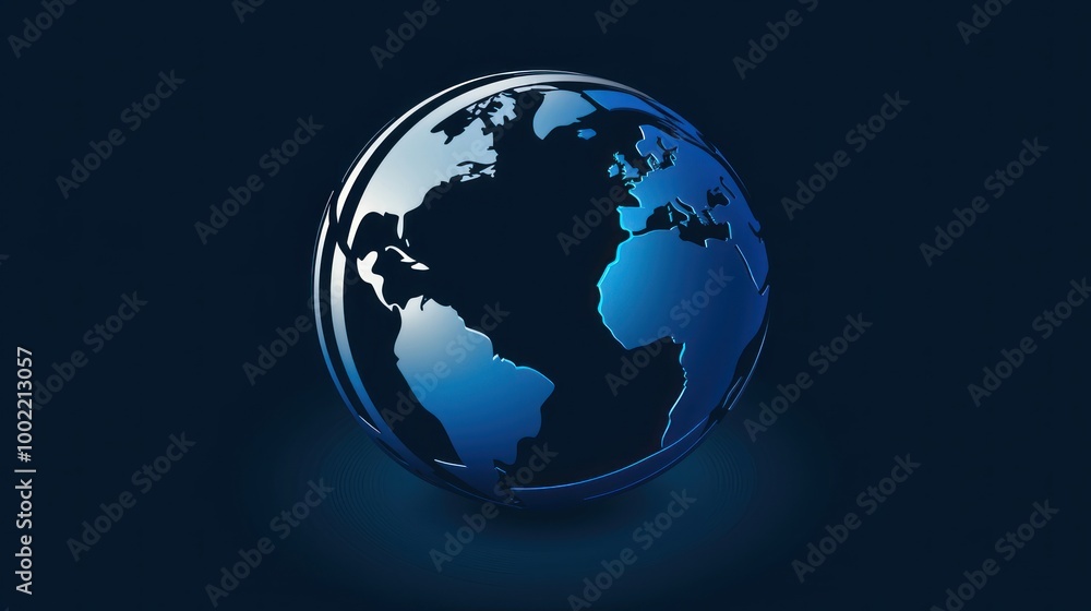 A stylized worldwide globe icon designed for a corporate logo, symbolizing international presence. A stylized worldwide globe icon designed for a corporate logo, symbolizing international presence.