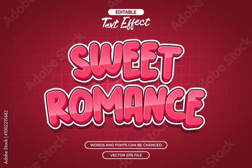 Sweet romance editable text effect