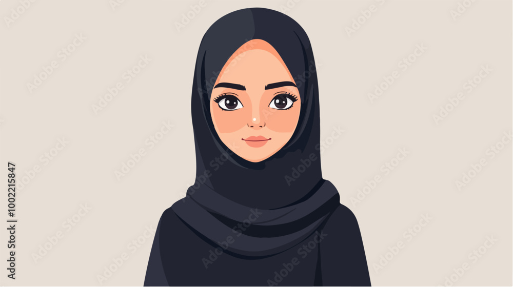 Illustration of a girl in a hijab. Arab girl. Illustration of a girl in a hijab. Arab girl.
