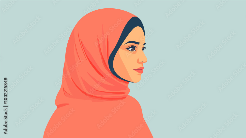 Illustration of a girl in a hijab. Arab girl. Illustration of a girl in a hijab. Arab girl.