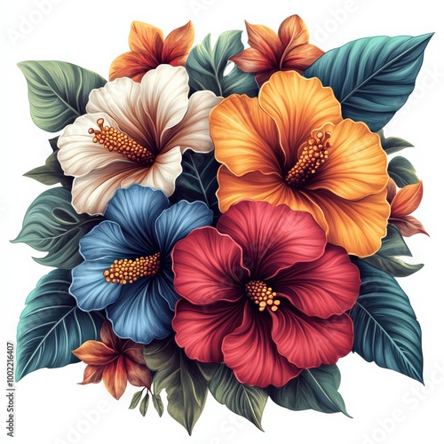 Wallpaper Mural bouquet of flowers Torontodigital.ca