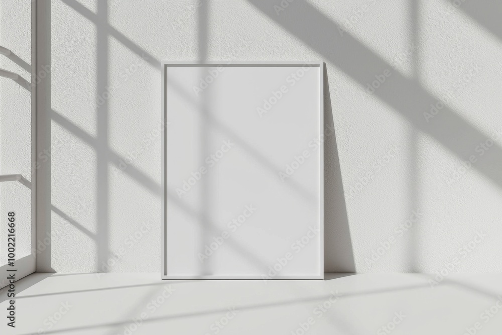 A3 Poster Mockup on White Background created with Generative AI A3 Poster Mockup on White Background created with Generative AI