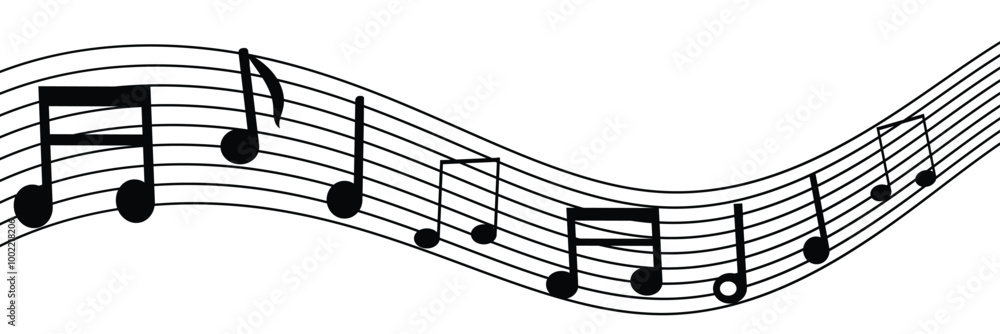 Music icon set. note music icon vector . Music icon set. note music icon vector .