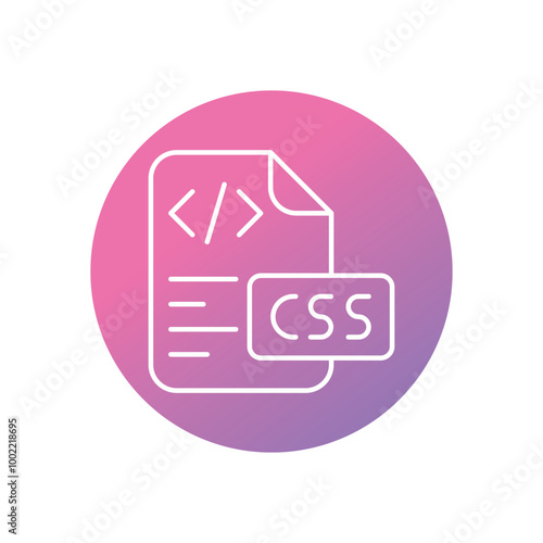 CSS vector icon stock illustration