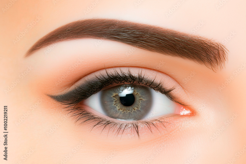 Close-Up of Beautiful Eye with Natural Makeup Close-Up of Beautiful Eye with Natural Makeup