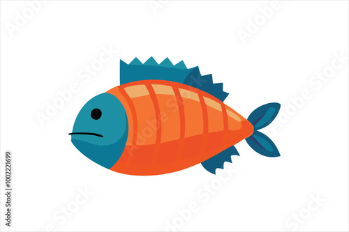  Cute Cap sum Fish vector art illustration  photo