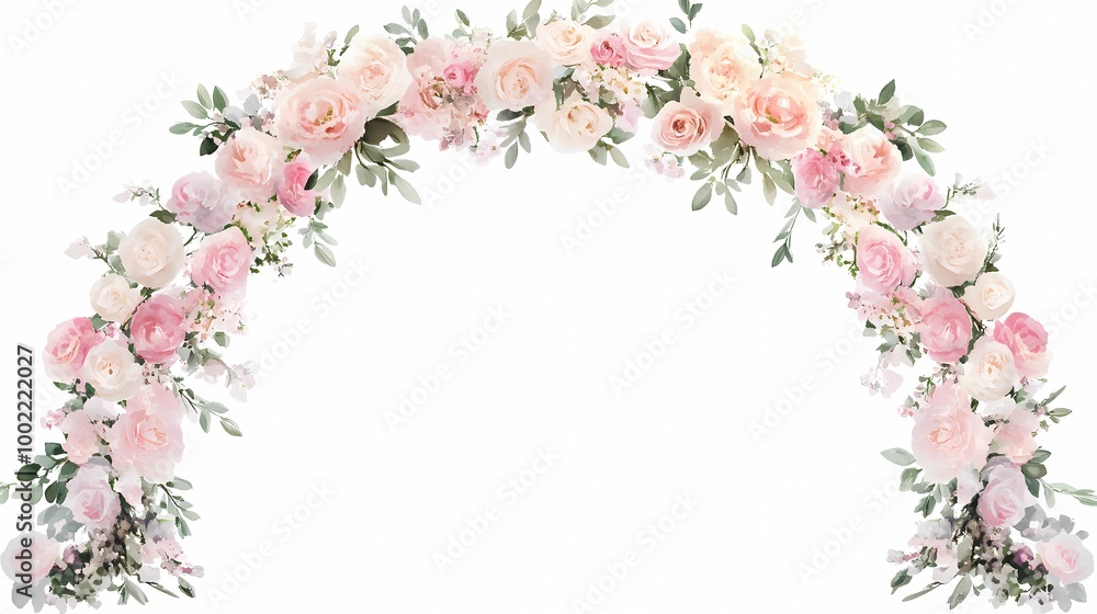 Wedding Arches clipart in watercolor style, isolated on a solid white background Wedding Arches clipart in watercolor style, isolated on a solid white background