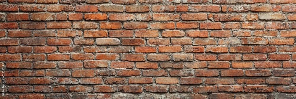 Naklejka premium Photorealistic Red Brick Wall Texture Background