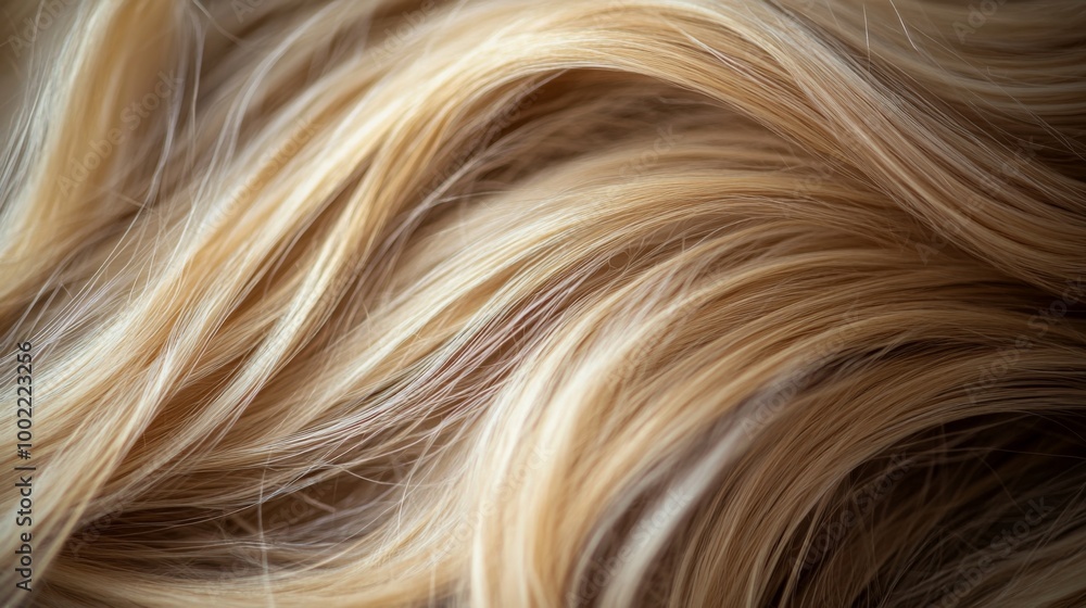 Close-Up of Blonde Hair Strands in Soft Focus Close-Up of Blonde Hair Strands in Soft Focus