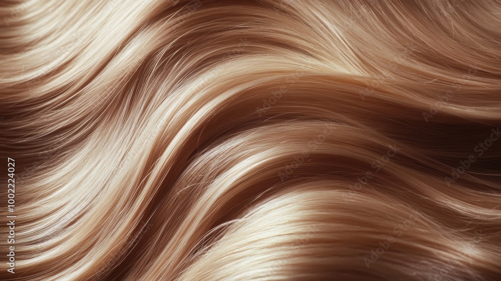 Close-up Texture of Blonde Hair in Soft Waves Close-up Texture of Blonde Hair in Soft Waves