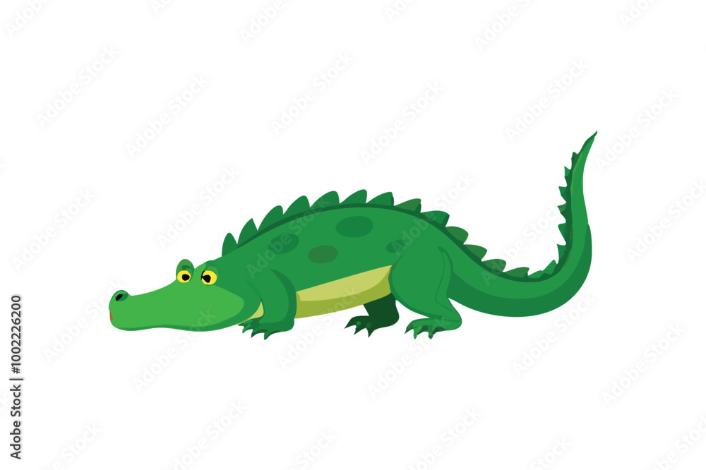 Obraz premium Cute Alligator vector art illustration