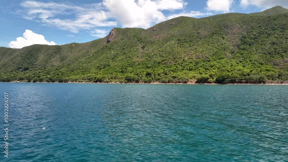 Excursion Around The Group Of Islands In Con Dao Island Off The Southeast Coast of Vietnam. POV Shot Excursion Around The Group Of Islands In Con Dao Island Off The Southeast Coast of Vietnam. POV Shot