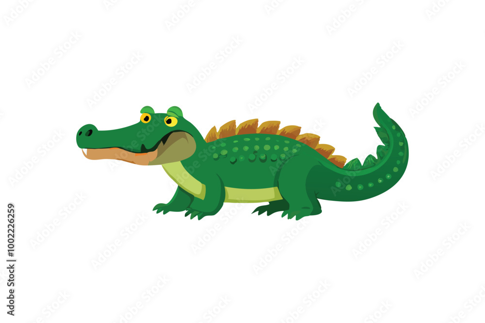 Obraz premium Cute Alligator vector art illustration