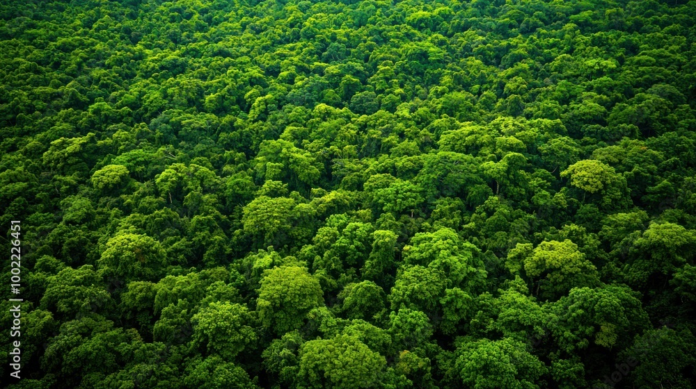 Aerial view of a lush forest, showcasing the variety of tree types and green foliage. Aerial view of a lush forest, showcasing the variety of tree types and green foliage.