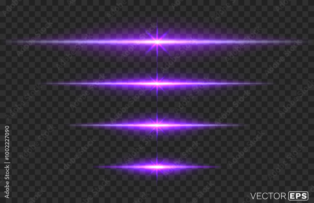 Laser light beam on transparent background. Vector illustration Laser light beam on transparent background. Vector illustration