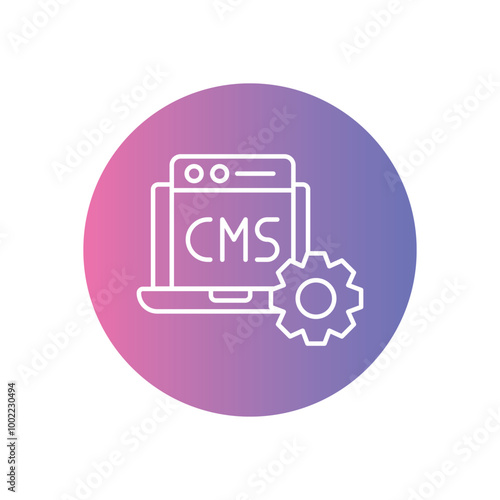 CMS vector icon stock illustration