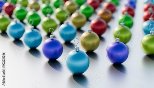 Blue colored Christmas ornament with hook