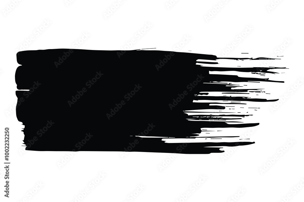 Abstract vector watercolor paint. Isolated grunge element for paper design. Ink paint brush stains or spots on white background