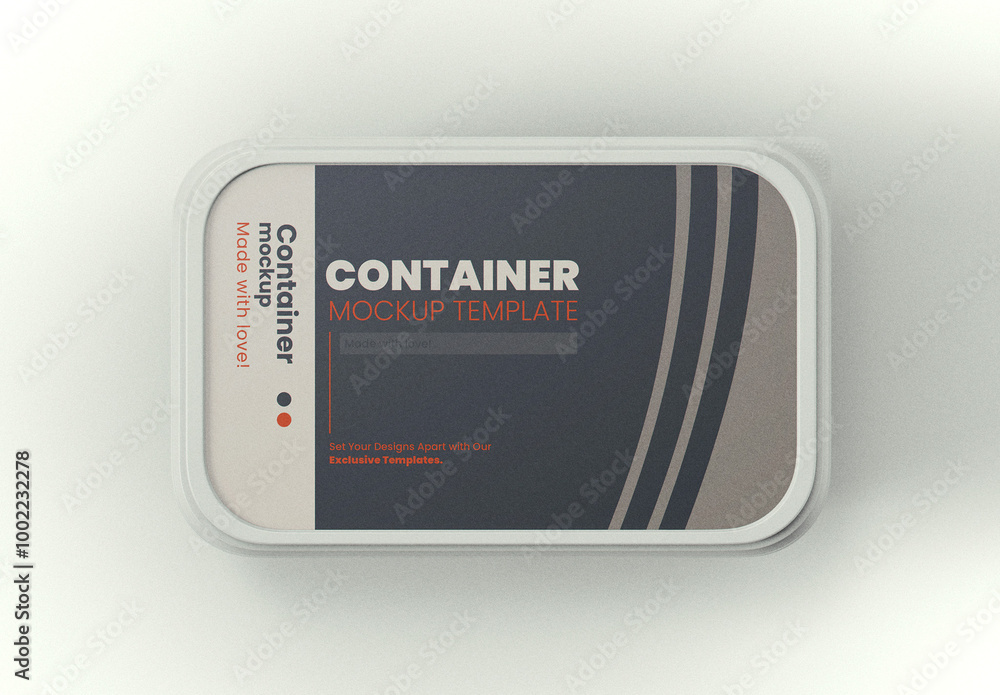 Plastic Food Container Mockup Stock Template | Adobe Stock