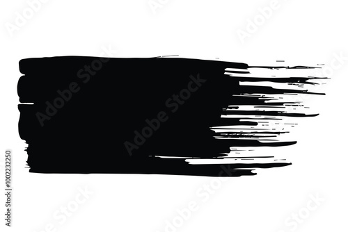 Obraz na płótnie Abstract vector watercolor paint. Isolated grunge element for paper design. Ink paint brush stains or spots on white background w salonie