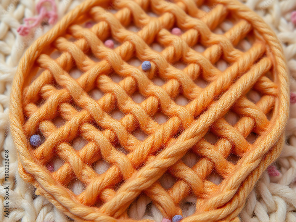 Obraz premium Waffle made by wool