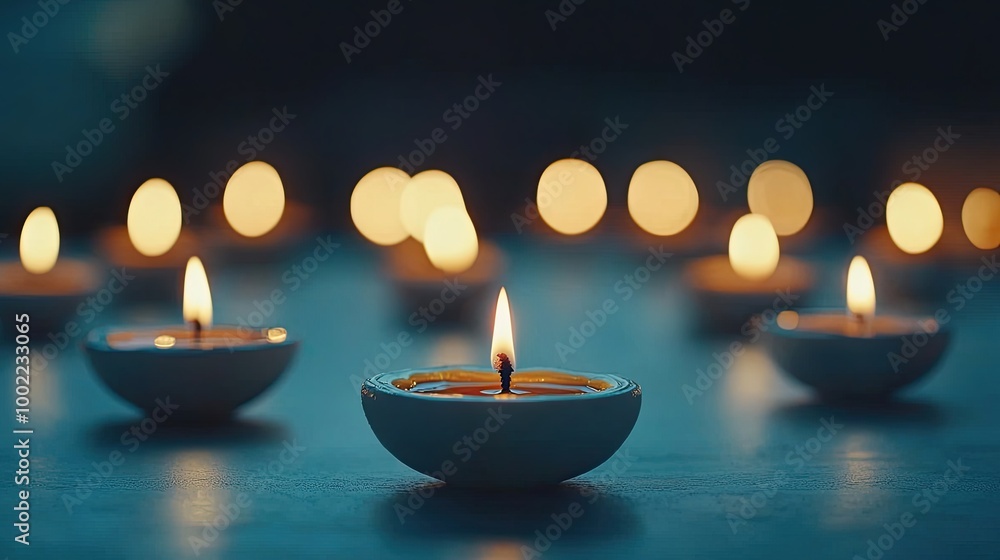 Softly glowing oil lamps illuminate a tranquil scene with flickering flames, creating a warm and inviting atmosphere perfect for relaxation or celebration. Softly glowing oil lamps illuminate a tranquil scene with flickering flames, creating a warm and inviting atmosphere perfect for relaxation or celebration.
