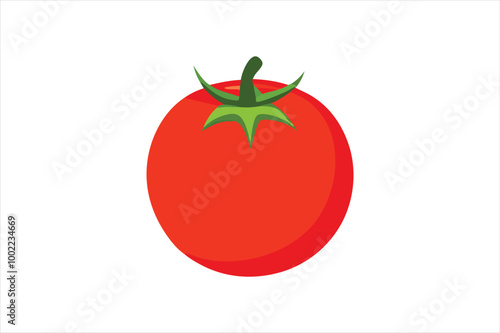  Cute Tomato  vector art illustration 