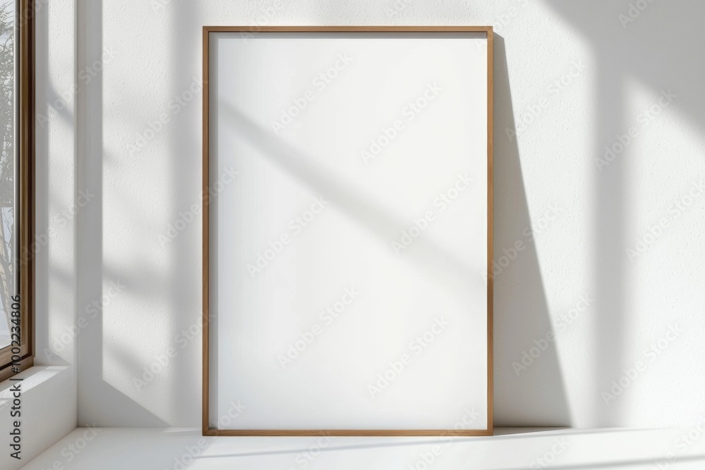 A3 Poster Mockup on White Background created with Generative AI A3 Poster Mockup on White Background created with Generative AI