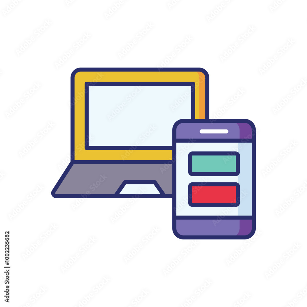 Responsive Design vector icon stock illustration Responsive Design vector icon stock illustration