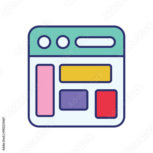 Grid System vector icon stock illustration