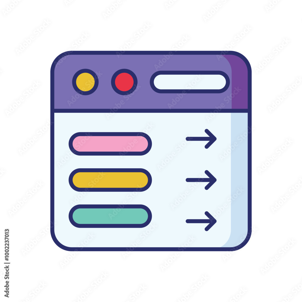 Sidebar vector icon stock illustration Sidebar vector icon stock illustration