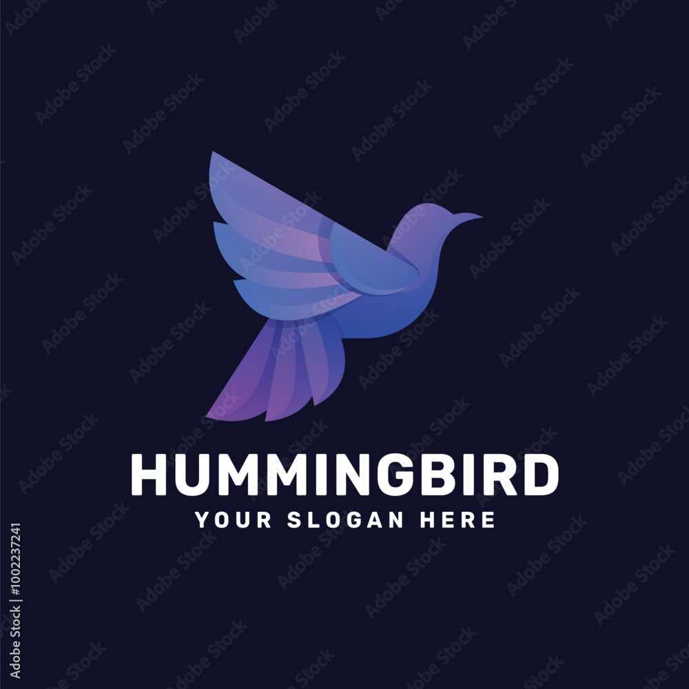 Obraz premium Hummingbird Gradient Logo