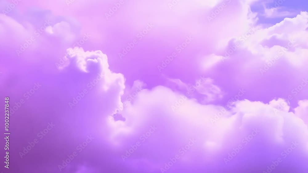 Serene lavender clouds in a dreamy sky Serene lavender clouds in a dreamy sky