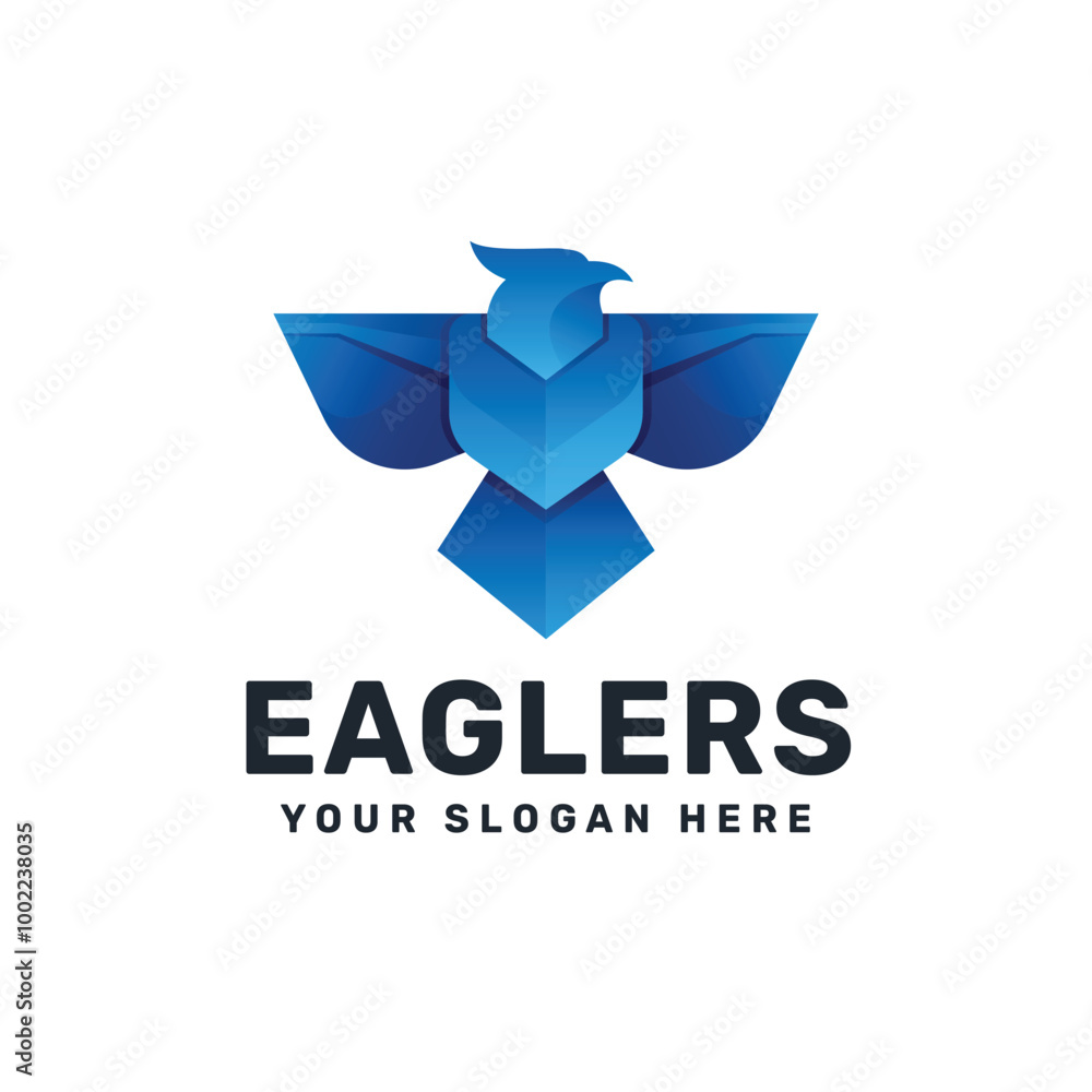 Eagle Gradient Vector Logo Eagle Gradient Vector Logo