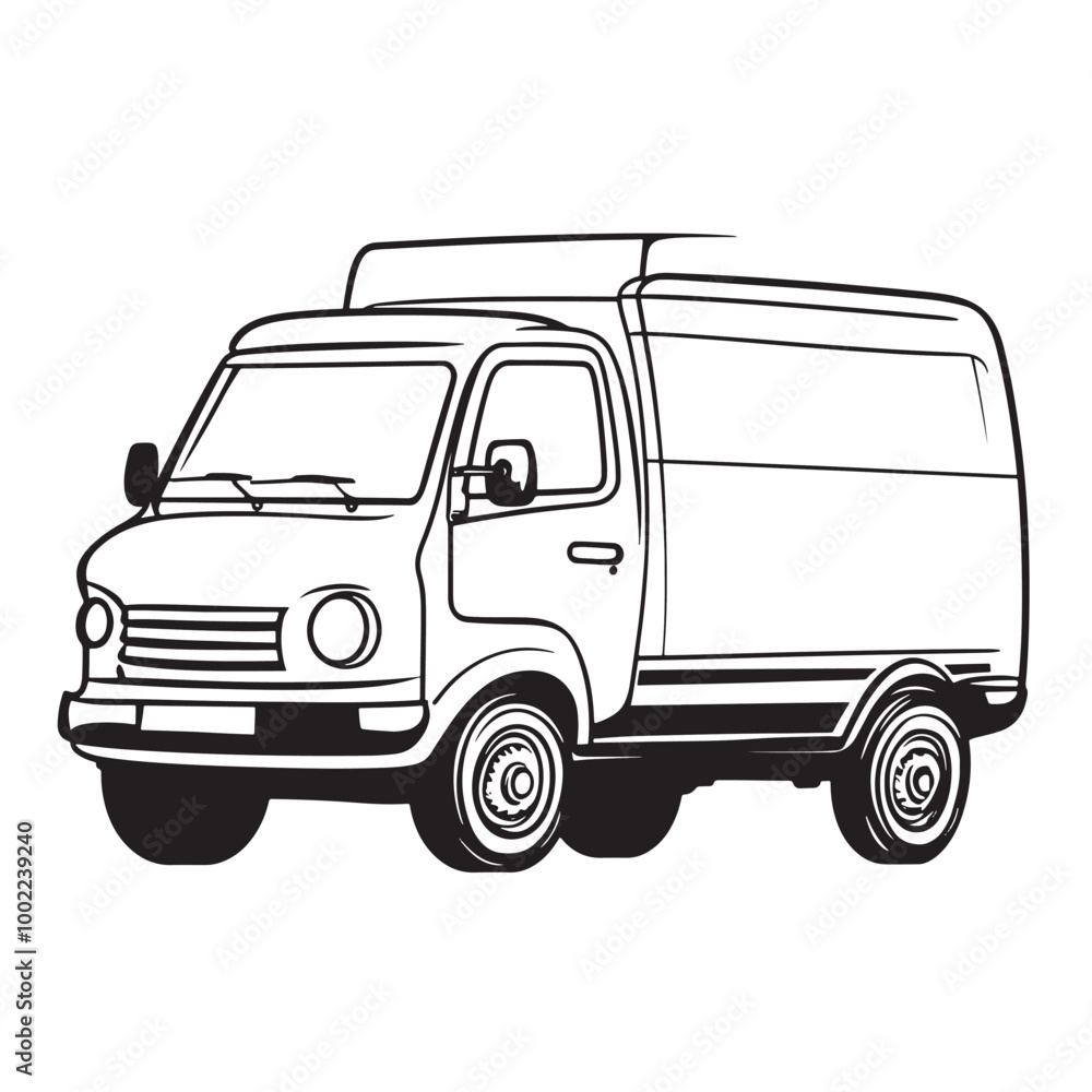 Fototapeta premium creative vector line art ofvehicle assembly