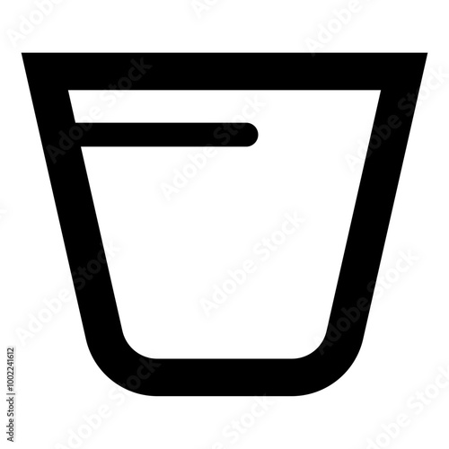 Disposable plastic cup icon - Outline style