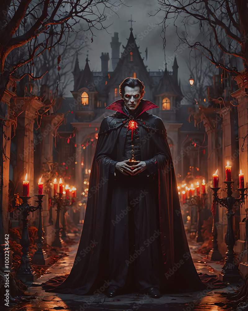 Naklejka premium Spooky Vampire