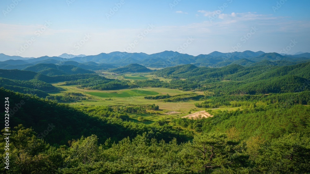 The breathtaking scenery of the DMZ (Demilitarized Zone), showcasing its historical significance and natural beauty. The breathtaking scenery of the DMZ (Demilitarized Zone), showcasing its historical significance and natural beauty.